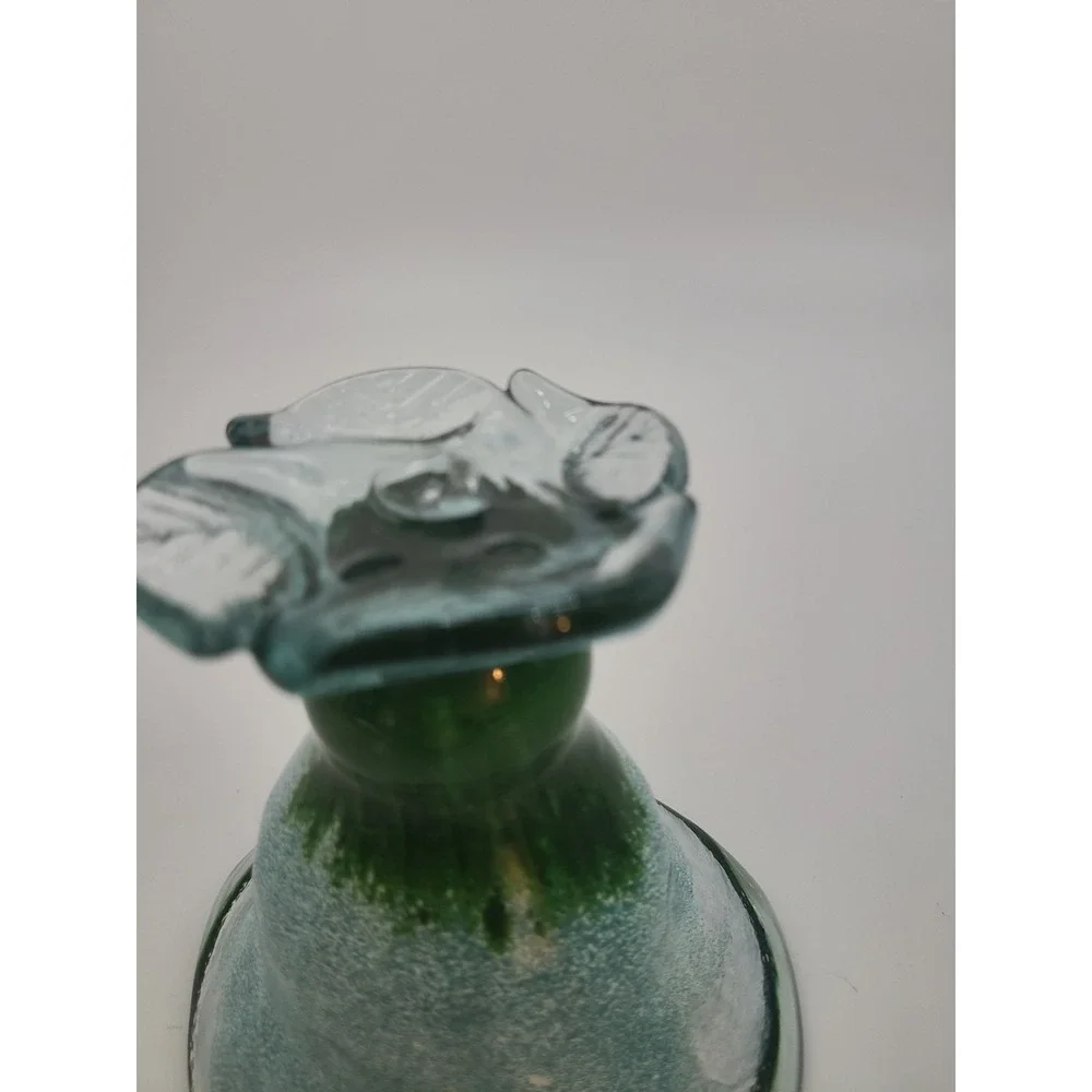 Vintage Blown Glass Tulip Vase Green